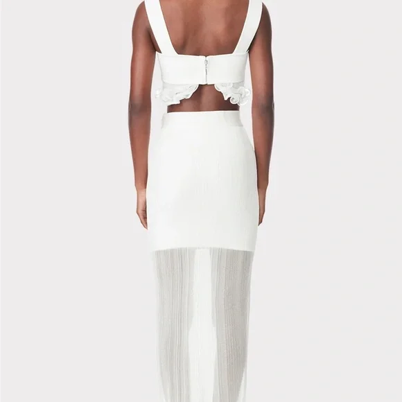 NWT Herve Leger Frill Maxi Skirt - Picture 5 of 6